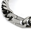 304 Stainless Steel Cuban Link Chain Bracelets for Men BJEW-B102-11AS-2