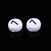 White Opaque Acrylic Beads MACR-T038-18-7-4