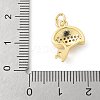 Brass Micro Pave Cubic Zirconia Pendants KK-P294-45G-3