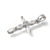 Brass Micro Pave Clear Cubic Zirconia Pendants CU-CBA9883-05B-P-2