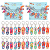 12Pcs 12 Colors Handmade Polymer Clay Sandy Beach Shoe Locking Stitch Marker HJEW-PH01561-1