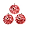 Eyeball Theme Opaque Resin Enamel Pendants RESI-D076-02C-1