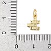 Brass Micro Pave Cubic Zirconia Pendants KK-Q028-38G-3