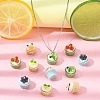 30Pcs 6 Styles Opaque Resin Pendants RESI-CJ0003-43-6