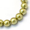 Baking Painted Pearlized Glass Pearl Round Bead Strands HY-Q003-6mm-43-2