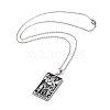 304 Stainless Steel Enamel Pendant Necklace NJEW-K253-14P-2