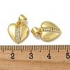 Brass Micro Pave Cubic Zirconia Pendants KK-N254-135B-G-3