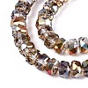 Electroplate Transparent Glass Beads Strands EGLA-N022-04A-D03-3