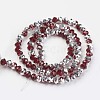 Electroplate Transparent Glass Beads Strands EGLA-A034-T6mm-M02-2