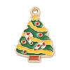 Christmas Alloy Enamel Pendants ENAM-K074-01G-13-1