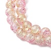 Spray Painted Crackle Glass Beads Strands CCG-Q002-12mm-03-3