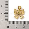 Rack Plating Brass Micro Pave Cubic Zirconia Charms KK-C074-65G-3