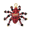 Halloween Theme Dyed Synthetic Turquoise & Glass Seed Beads Pendants PALLOY-MZ00774-4