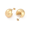 Ion Plating(IP) 304 Stainless Steel Moon Stud Earrings for Women EJEW-R002-01G-4