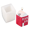 Christmas Theme DIY House Candle Silicone Molds DIY-G049-04-1