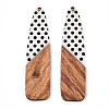 Printed Opaque Resin & Walnut Wood Big Pendants RESI-TAC0017-57-2