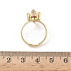 Brass Micro Pave Cubic Zirconia Adjustable Finger Rings for Women RJEW-K307-01G-21-2