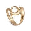 Ion Plating(IP) 304 Stainless Steel Wire Knot Open Cuff Rings for Women RJEW-G285-34G-1