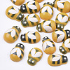 Spray Painted Wooden Cabochons WOOD-Q033-04A-1