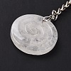 Natural Quartz Crystal Trinity Knot Pendant Keychain KEYC-E038-02P-06-5