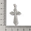 Rack Plating Brass Micro Pave Clear Cubic Zirconia Pendants KK-B092-41P-3