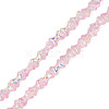 Electroplate Transparent Glass Beads Strands GLAA-TAC0028-009A-2