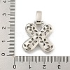 Brass Micro Pave Clear Cubic Zirconia Pendants KK-B099-01P-X-3