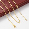 Brass Singapore Chains Necklaces for Women NJEW-D302-34G-1