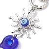 Evil Eye Lampwork Pendant Decorations HJEW-JM01996-01-3