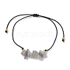 Natural Labradorite Braided Bead Bracelets BJEW-JB11155-06-1