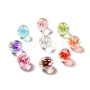 Two Tone UV Plating Rainbow Iridescent Acrylic Beads X-TACR-D010-05-1