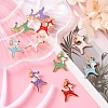 10Pcs 5 Colors Alloy Enamel Pendants ENAM-YW0002-08-4