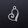 Tarnish Resistant 201 Stainless Steel Open Heart Charms STAS-Q201-JN320-1-1