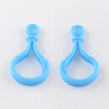 Opaque Solid Color Bulb Shaped Plastic Push Gate Snap Keychain Clasp Findings KY-R006-08-1