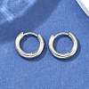 Tarnish Resistant 304 Stainless Steel Huggie Hoop Earrings X-EJEW-F111B-13mm-P-4