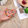 1Pc Colorful Glass Beaded Woven Net Suncatchers AJEW-CY0001-95C-3