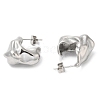 304 Stainless Steel Twist Stud Earrings EJEW-B026-23P-2
