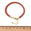 Braided Round Polyester Cord Bracelet Makings FB-CBAEDA0-01G-4