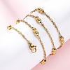 304 Stainless Steel Double Round Rope Chain Necklaces NJEW-C073-03G-3