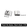 Unicraftale Letter Style 304 Stainless Steel Square Slide Charms STAS-UN0008-46P-8