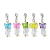 Butterfly Transparent Acrylic Beads Pendants HJEW-JM00574-1