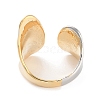 Brass Wide Open Cuff Ring for Women RJEW-C102-16GP-3