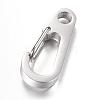 Tarnish Resistant 304 Stainless Steel Keychain Clasp Findings STAS-R065-74-1