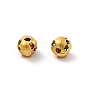 Brass Micro Pave Cubic Zirconia Beads KK-R216-08G-01-2