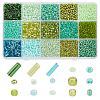   6178Pcs 15 Style Glass Round Seed & Bugle Beads SEED-PH0001-85-1