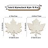 Gorgecraft 2 Sets 2 Style Autumn Theme Maple Leaf Unfinished Cutouts Wooden Decoration WOCR-GF0001-01-2