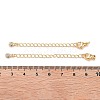 Brass with Cubic Zirconia Chain Extender KK-B102-41G-4