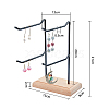 2-Tier 2-Row Wood Jewelry Display Stands EDIS-WH0016-008B-2