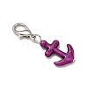 Synthetic Turquoise Anchor Pendant Decorations HJEW-JM04324-5