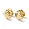 Brass Rhombus Hoop Earrings for Women EJEW-E275-06G-1